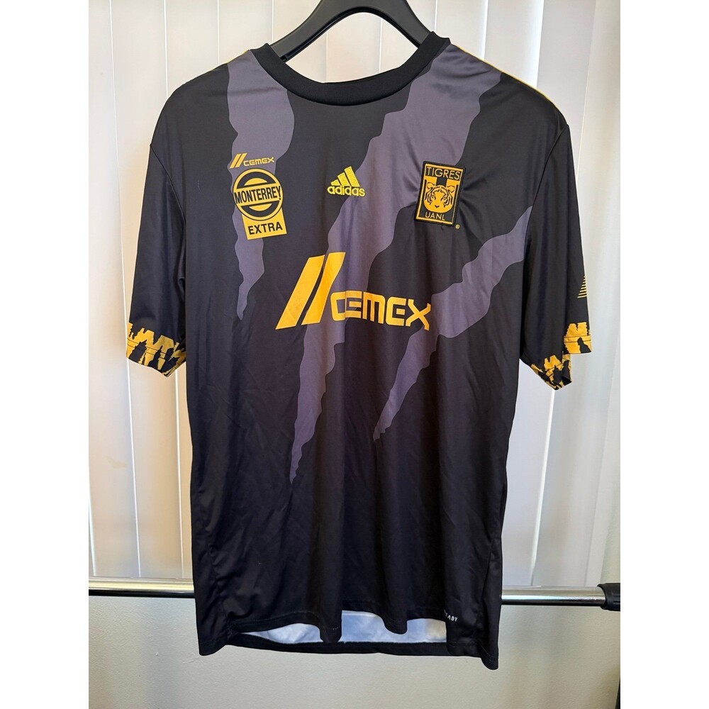 Menβs Adidas Black UANL Tigres Soccer Jersey #21 Cheko Size XL *Read*